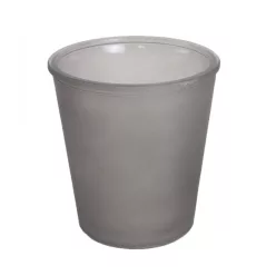 ÜVEG KASPÓ V ALAKÚ KÖR  HOMOKFÚJT SZÜRKE