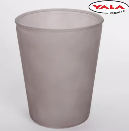 ÜVEG KASPÓ V ALAKÚ KÖR  HOMOKFÚJT BARNA