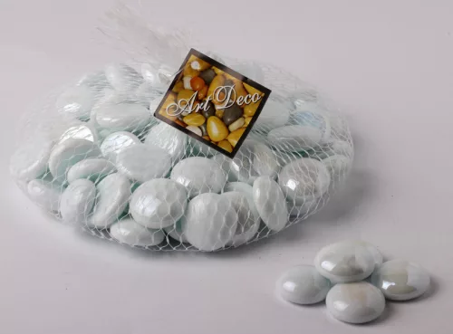 DEKOR ÜVEG  KAVICS  HÁLÓS PORCELÁNFEHÉR