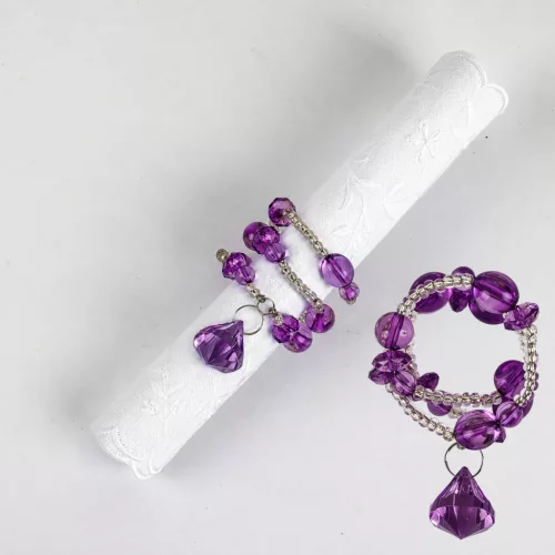 DEK.SZALVÉTAGYŰRŰ VIOLET
