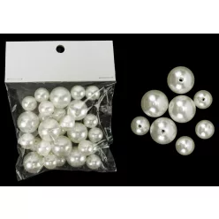 DEKOR GYÖNGY MIX, FEHÉR, 14 ÉS 20MM