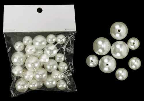 DEKOR GYÖNGY MIX, FEHÉR, 14 ÉS 20MM