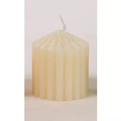 GYERTYA HENGER, 3D, BORDÁS, GLITTERES, KRÉM