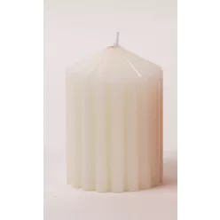 GYERTYA HENGER, 3D, BORDÁS, FEHÉR