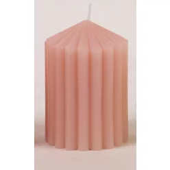 GYERTYA HENGER, 3D, BORDÁS, RÓZSASZÍN