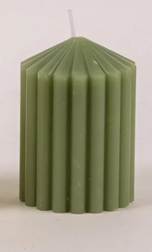 GYERTYA HENGER, 3D, BORDÁS, ZÖLD