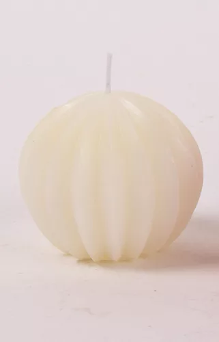 GYERTYA GÖMB, 3D, BORDÁS, FEHÉR