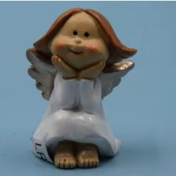 POLIREZIN ANGYALKA KÖNYÖKÖL, FEHÉR/ARANY