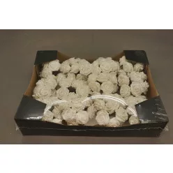FOAM RÓZSAFEJ 120  DARABOS GLITTER FEHÉR