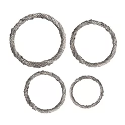 KOSZORÚ, SZETTBEN, 4 DARABOS, FŰZ, SZÜRKE