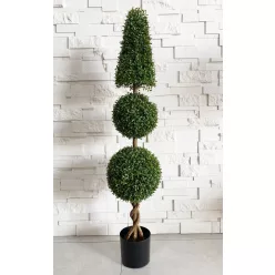   MŰNÖVÉNY, BUXUS FA, KÚP ÉS GÖMB ALAKÚ, CSERÉPPEL, UV-ÁLLÓ