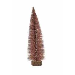DEKOR FENYŐFA FATALPPAL, GLITTERES, ROSEGOLD