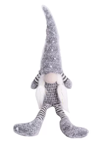TEXTIL ORRMANÓ LÁNY, LÓGÓ LÁBBAL, SZÜRKE