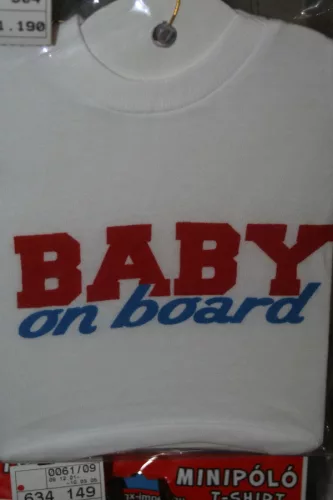 MINI PÓLÓ, BABY ON BOARD FELIRAT