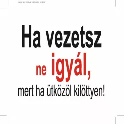   MINI PÓLÓ, HA VEZETSZ NE IGYÁL, MERT HA ÜTKÖZÖL KILÖTTYEN! FELIRAT