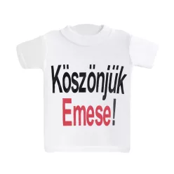 MINI PÓLÓ, KÖSZÖNJÜK EMESE! FELIRAT
