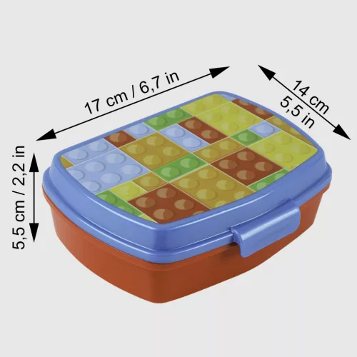 MŰANYAG SZENDVICSTARTÓ DOBOZ, BRICKS