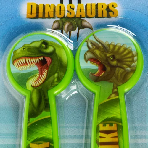 MŰANYAG EVŐESZKÖZ KÉSZLET, 2 DARABOS, DINOSAURUS