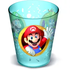 LICENCE MŰANYAG POHÁR, ÁTLÁTSZÓ, SUPER MARIO