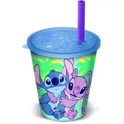   LICENCE MŰANYAG SPORT POHÁR, SZÍVÓSZÁLLAL, ÁTLÁTSZÓ, STITCH