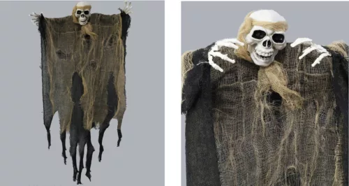HALLOWEENI FÜGGŐ DEKORÁCIÓ, CSONTVÁZ, FEKETE
