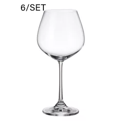 KRISTÁLY BURGUNDY POHÁR SZETT, 6 DARABOS, COLUMBIA