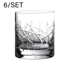KRISTÁLY WHISKY-S POHÁR SZETT, 6 DARABOS, GRAFFITI