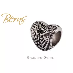 BERNS CHARM BEAD ANGELWING HEART SS