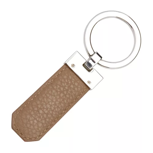 BOSS kulcstartó valódi bőrből, Classic Grained kollekció - camel barna