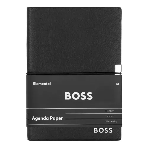 BOSS határidőnapló A6, Elegance kollekció - fekete          ekete