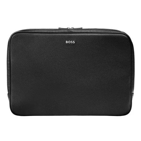 BOSS laptop táska, Classic Grained kollekció - fekete