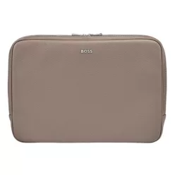 BOSS laptop táska, Classic Grained kollekció - taupe
