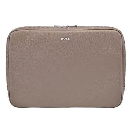 BOSS laptop táska, Classic Grained kollekció - taupe