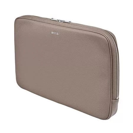 BOSS laptop táska, Classic Grained kollekció - taupe
