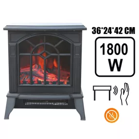 FÉM KANDALLÓ, ÁLLÓ, 1800W, TERMOSZTÁTTAL, MELEGÍTŐ