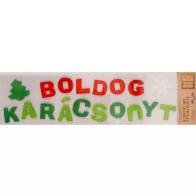 DEKOR ABLAKZSELÉ BOLDOG KARÁCSONYT FELIRAT