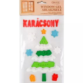ABLAKZSELÉ FENYŐFA, KARÁCSONYT FELIRAT