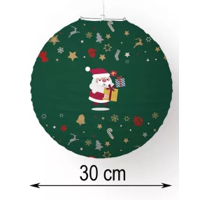 P.LÁMPÁS MIKULÁS ZÖLD  30CM