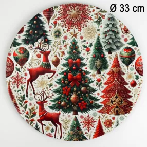 MŰA.TÁLCA KARÁCSONYFA  33CM